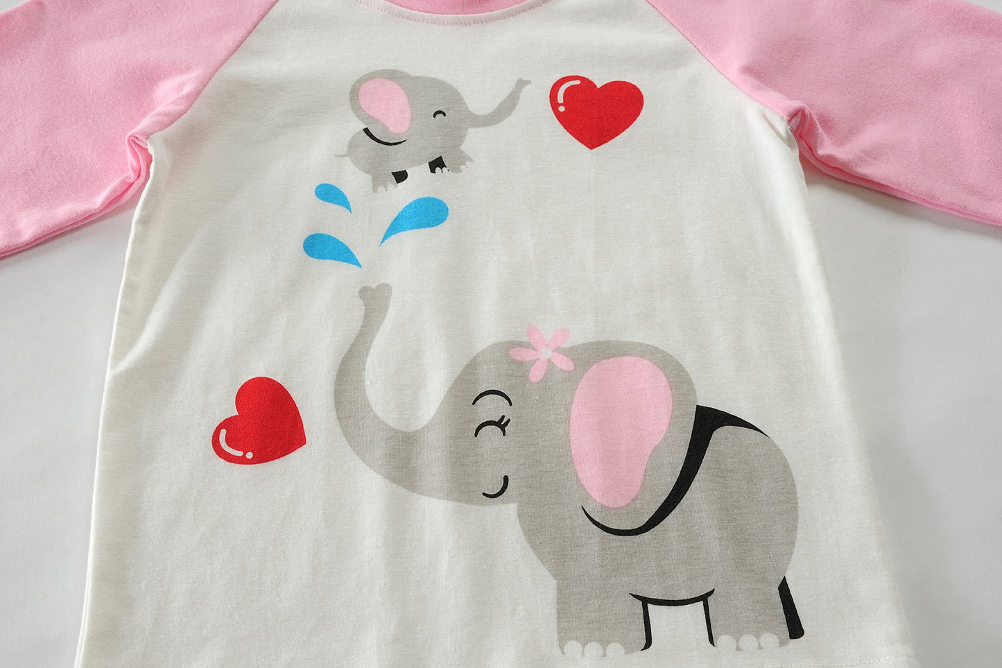 Little Girls Pajamas Sets Children Cotton Clothes Christmas Pjs Long Sleeve Sleepwear Toddler Elephant Pajama Kids Jammies Size