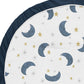 Sweet Jojo Designs Moon And Star Boy Or Girl Baby Playmat Tummy Time Infant Play Mat - Navy Blue And Gold Watercolor Celestial S