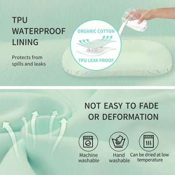 Pucmaoci Organic Waterproof Baby Lounger Covers | 100% Organic Cotton| Removable Cover With Waterproof Liner | Machine Washable
