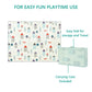 Dream On Me Play Time Reversible Baby Playmat, Foldable Extra Large Thick Foam Crawling Playmats for Toddlers, Waterproof Portab