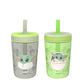 Zak Designs Star Wars The Mandalorian Kelso Toddler Cups For Travel or At Home, 15oz 2-Pack Durable Plastic Sippy Cups With Leak