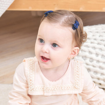 Fully Lined Grosgrain Ribbon Mini Hair Clips And Bows For Girls - 1.2' Tiny Hair Clips And Bows For Infants' Fine Hair (25 Colo