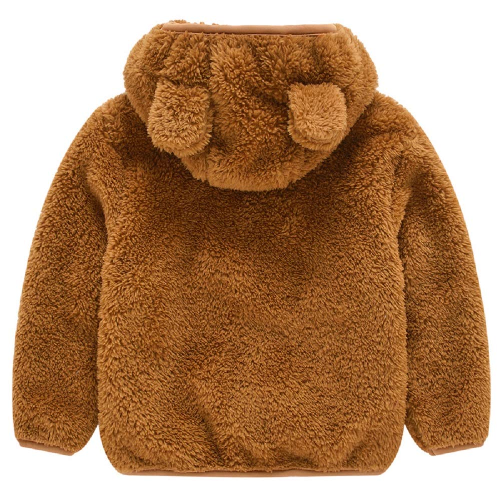 Jeskids Toddler Girls Boys Fleece Hoody Jacket Zip Up Teddy Coat Warm Winter Outwear