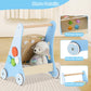 INFANS Wooden Baby Walker, Montessori Walker with Multiple Activity Toys, Storage, Push Toys for Infant Learning to Walk, Sit to