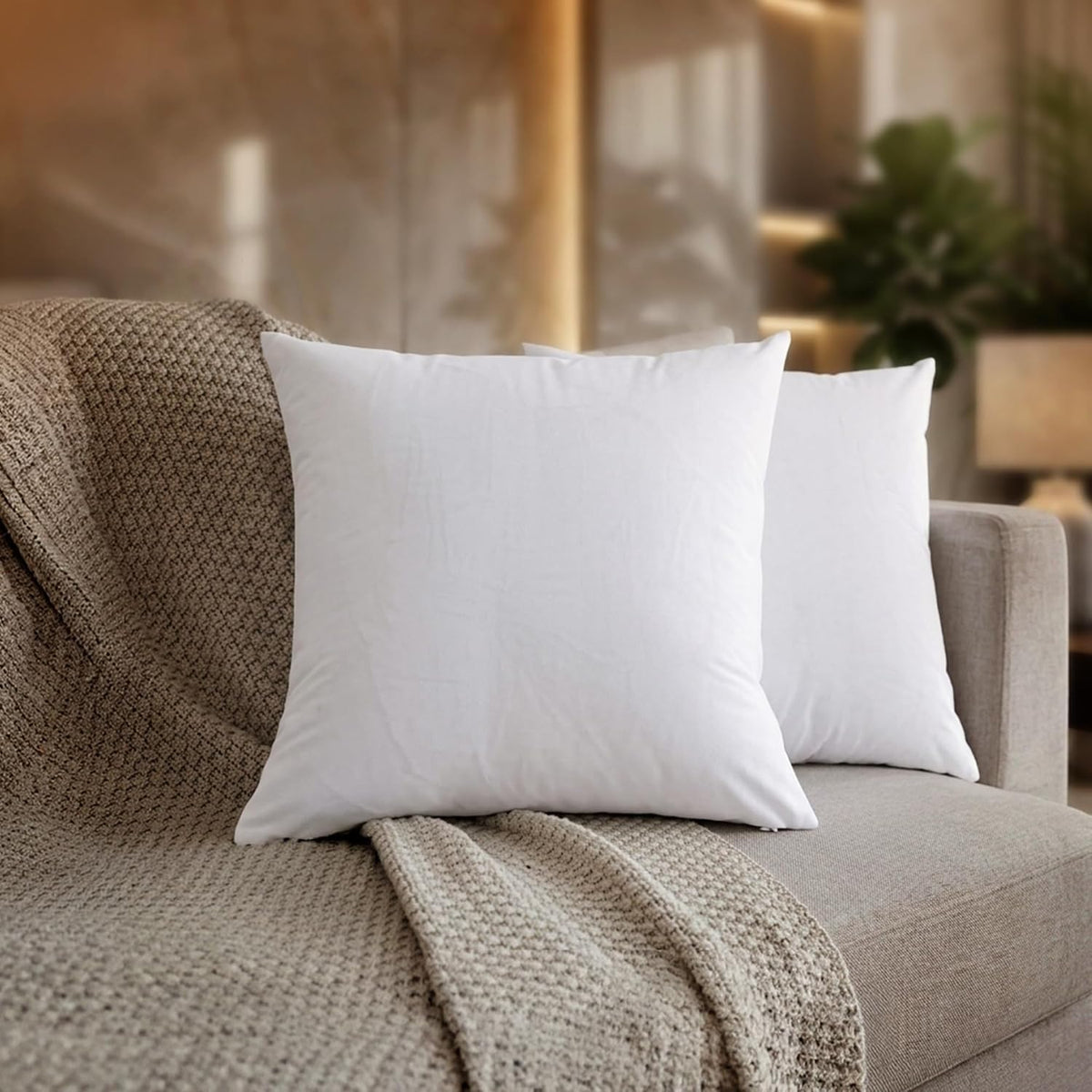 HABBITA White Cushion 20 x 20 Inch