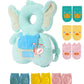 Head Safety Protector Pad For Baby Toddler Walker,Infant Talking Head Protection Backpack Cushion (Z Light Blue Elephant Sets)