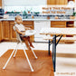 Funny Supply 3-In-1 Cute Folding High Chair, Perfect Modern Space Saving Highchair With Detachable Double Tray, 3-Point Harness,