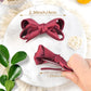 Weenkilly Baby Hair Clips, 10 Pcs 2' Fully Lined Cotton Blend Hair Bows For Babies, Toddlers & Little Girls (Red)