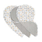 Boppy 100% Cotton Muslin Burp Cloth, Gray Gold Truffles, Coordinating Design, Pack Of 3, Soft And Absorbent Burp Cloths With A C