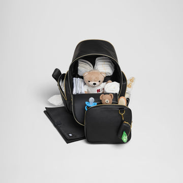 Huggies Sunshine Pack Diaper Backpack, Black Leather, One Size