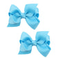 Koolgil Baby Girl's 2Pcs Cute 3 Inch Pure Color Bow-knot Hair Clip for Photography Travel Daily Life (Blue)