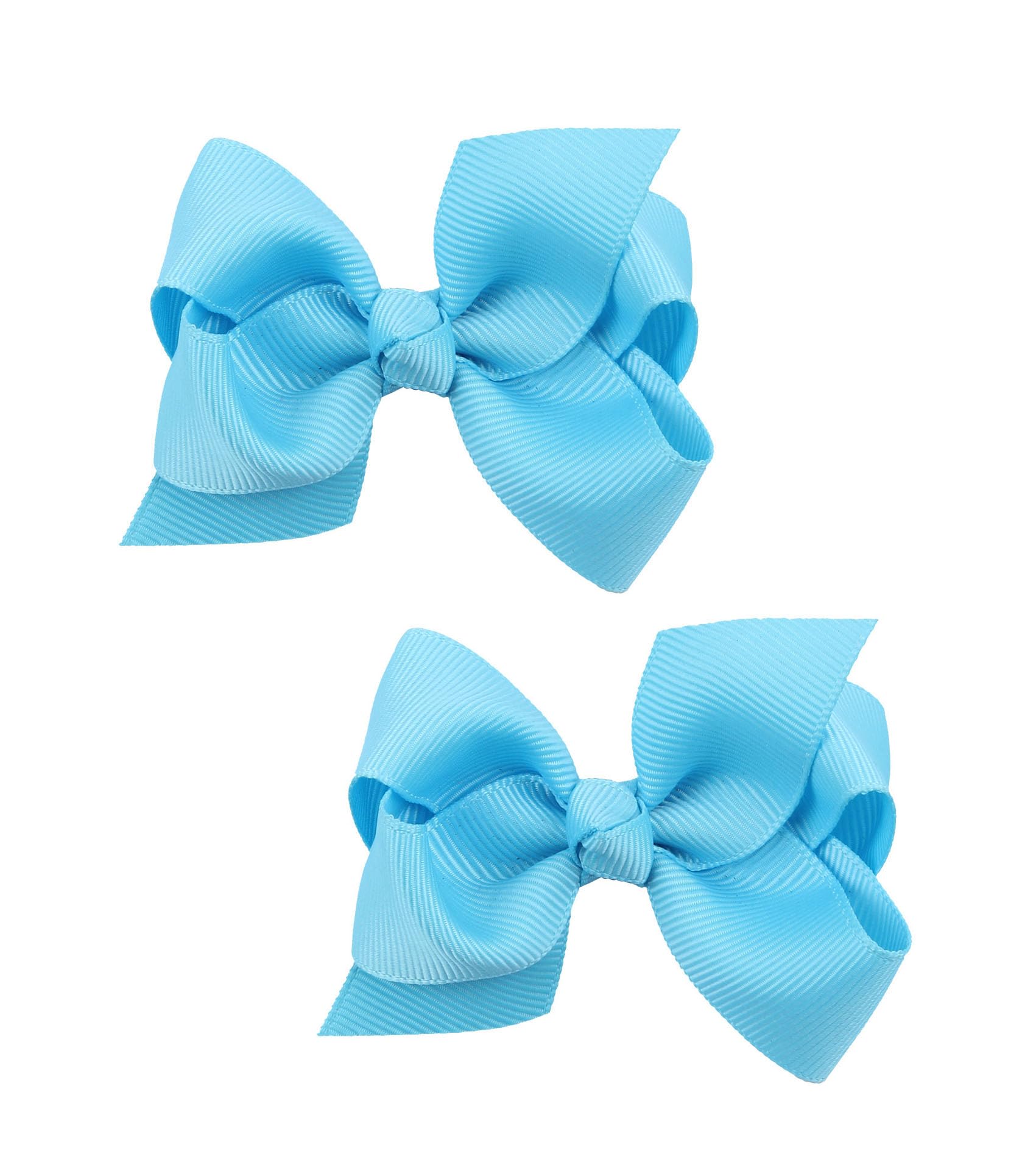 Koolgil Baby Girl's 2Pcs Cute 3 Inch Pure Color Bow-knot Hair Clip for Photography Travel Daily Life (Blue)