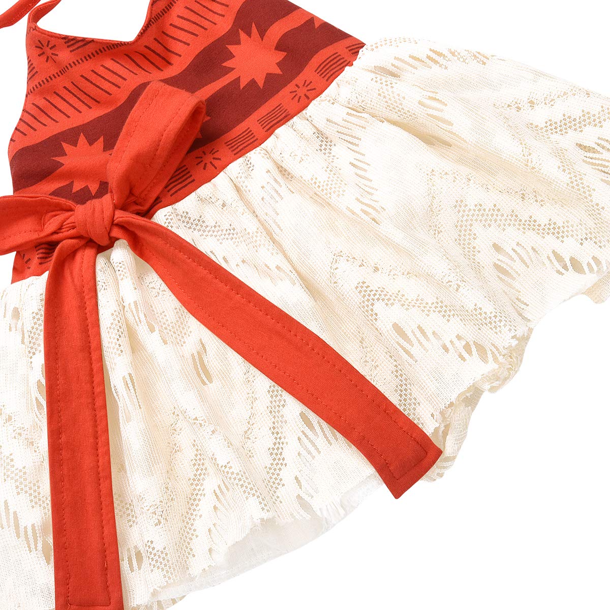 Jurebecia Princess Costume For Baby Girls First Birthday Party Toddler Kids Backless Dress Cosplay With Flower Clip Necklace Hea