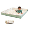 Infantino Foldable Soft Foam Mat, Extra Large Double-Sided Cushioned Portable Play Mat With Fold-Up Sides, Non Slip Crawling & P