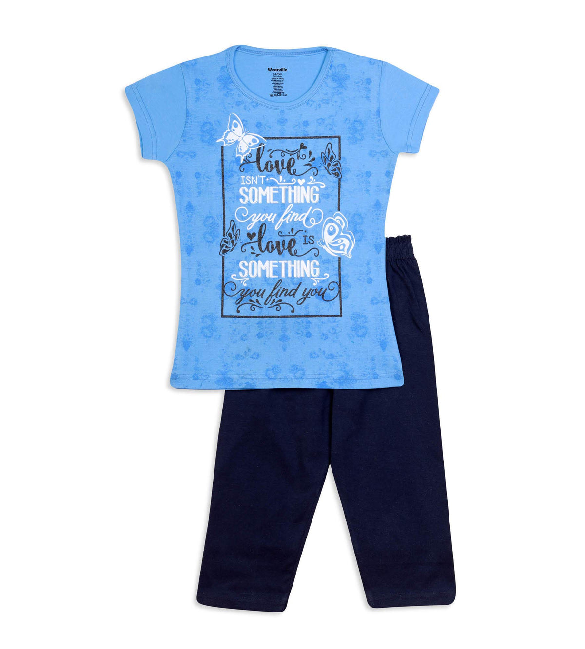 Wearville Girls Pyjama Sets Sleepwear Cotton,Multicolor(78Y)