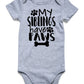 Funnycokid Infant Romper Jumpsuit Clothes My Siblings Have Paws Short Sleeve Bodysuits Cotton, Grey, 70/0-3 Months