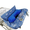 Shopping Cart Cover For Baby/Toddler With Pillow, Cozy High Chair Cover, Blue Spaceship