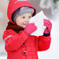 Boao 2 Pairs Kids Winter Ski Gloves Waterproof Warm Snow Mittens Full Finger Gloves For Toddlers Infants (Violet, Rose Red, 1-3