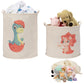 Navaris Red Dinosaur Toy Storage Baskets, Set of 2  Collapsible Toys & Laundry Kids Hamper  Round Washing Basket Ideal for Bab