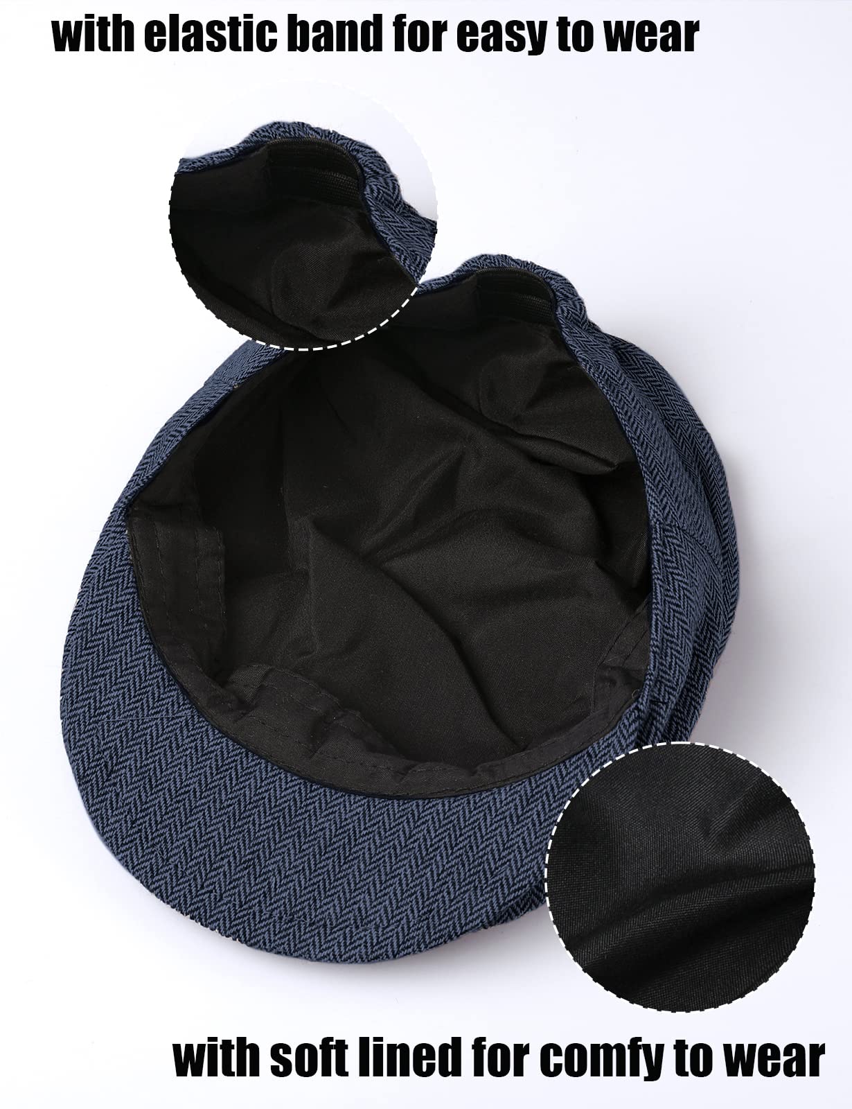 A&J Design Infant Boy Vintage Drivers Cap (3-6 Months, Navy Blue)