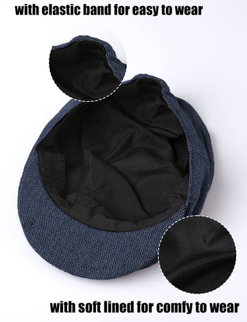 A&J Design Infant Boy Vintage Drivers Cap (3-6 Months, Navy Blue)