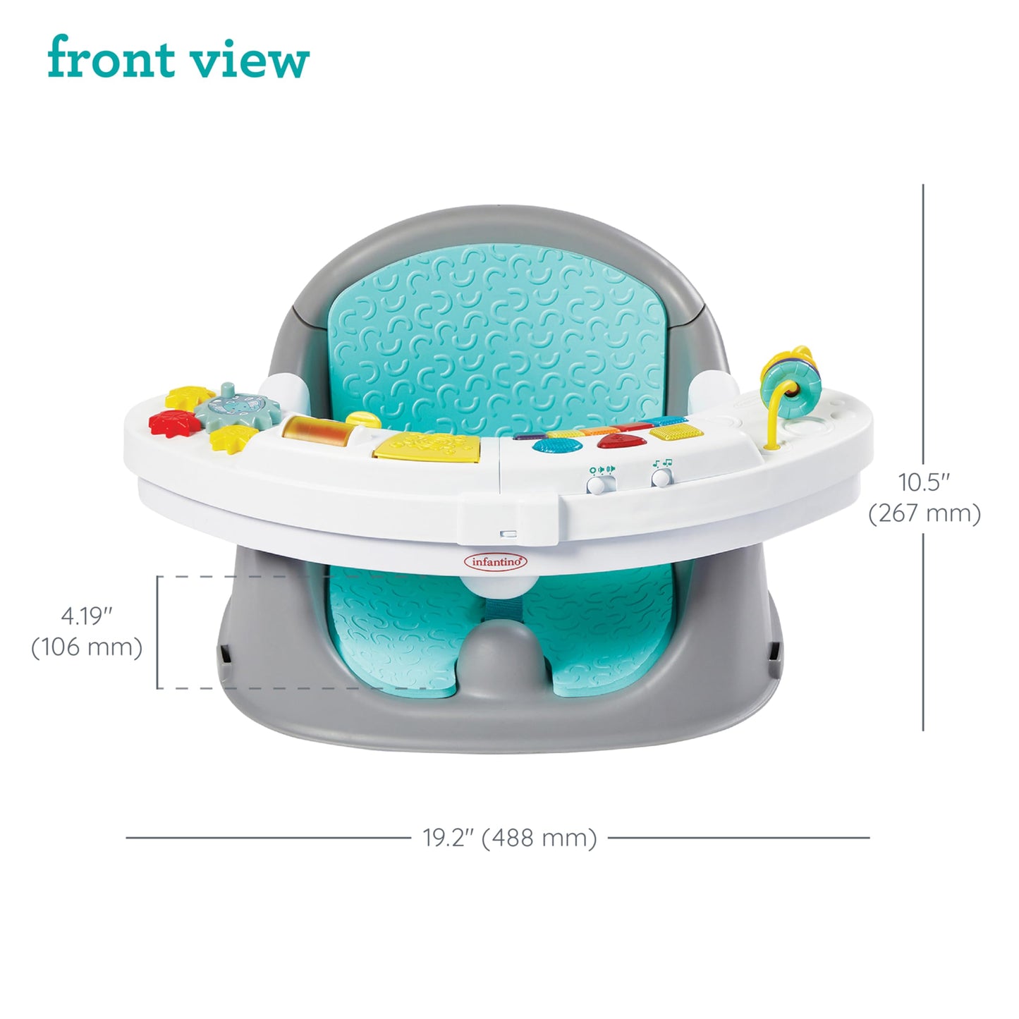 Infantino Music & Lights 3-In-1 Discovery Seat And Booster - Convertible, Infant Activity And Feeding Seat With Electronic Piano