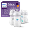 Philips Avent Natural Baby Bottles With Natural Response Nipples (Medium Flow, Flow 3), With Seahorse And Starfish Design, 9Oz,