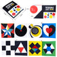 beiens Baby Books Toys, High Contrast Black and White, Non Toxic Fabric Touch and Feel Crinkle Cloth ,Early Educational Stimulat