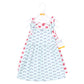 Hudson Baby Baby Girls Cotton Dresses, Cloudy Rainbow, 6-9 Months