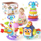 usrela Baby Toys for 1+ Year Old, Busy Board Sensory Toys for Toddlers 1-3, Baby Toys for 12-18 Months, Pull String Teether, Sta