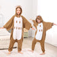 Owl Onesie Kids Animal Halloween Cosplay Costume For 10-12 Years Girls Unisex Outfuit One Piece Hooded Christmas Soft Pajamas Br