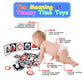 Black and White High Contrast Baby Toys 0-6 Months with Mirror, Crinkle and Rattles, Soft Baby Toys for Brain Development Montes