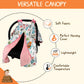 Dear Baby Gear Carseat Canopy With Snap Opening For Girls - Infant Canopies - Nursing Covers - 37' X 29' (Watercolor Cactus Fl