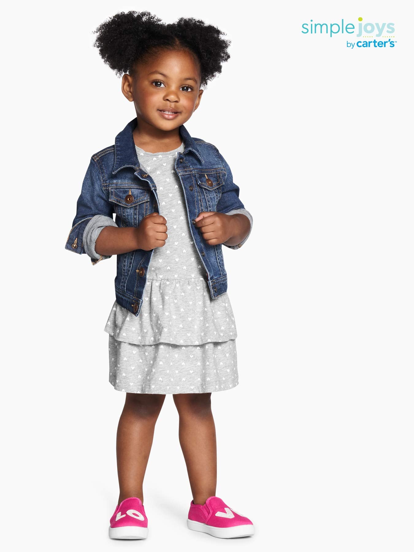 Simple Joys by Carters Baby Girls Denim Jacket, Medium Wash, 12 Months