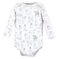 Hudson Baby Unisex Baby Cotton Long-Sleeve Bodysuits, Boy Dogs 7-Pack, Newborn