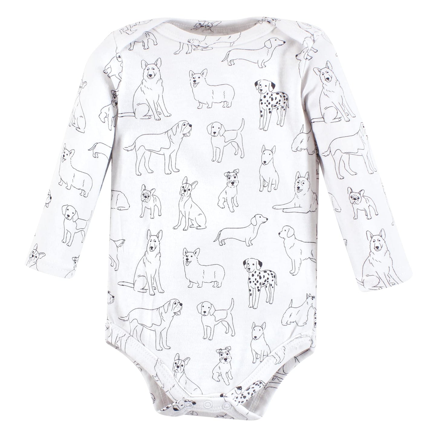 Hudson Baby Unisex Baby Cotton Long-Sleeve Bodysuits, Boy Dogs 7-Pack, Preemie