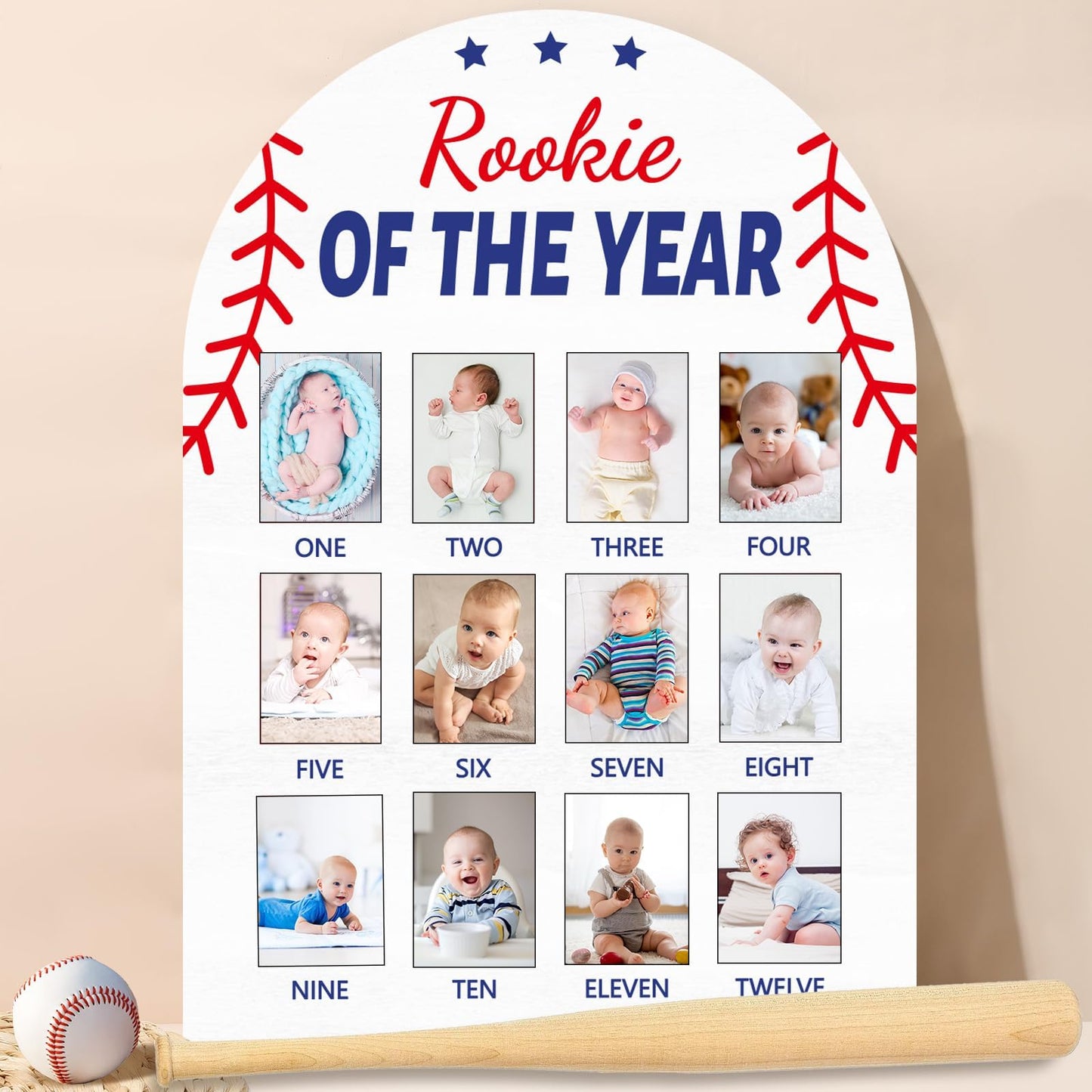Berry First Year Photo Board Strawberry Birthday Party Wooden Board Decorations 12 Monthly Milestone Picture Frame One Year Old