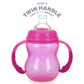 Nuby 3 In 1 Baby Bottle To Training Sippy Cup - 8 Oz Toddler Cups Spill Proof With Soft Spout, Nipple & Removeable Grip Handles