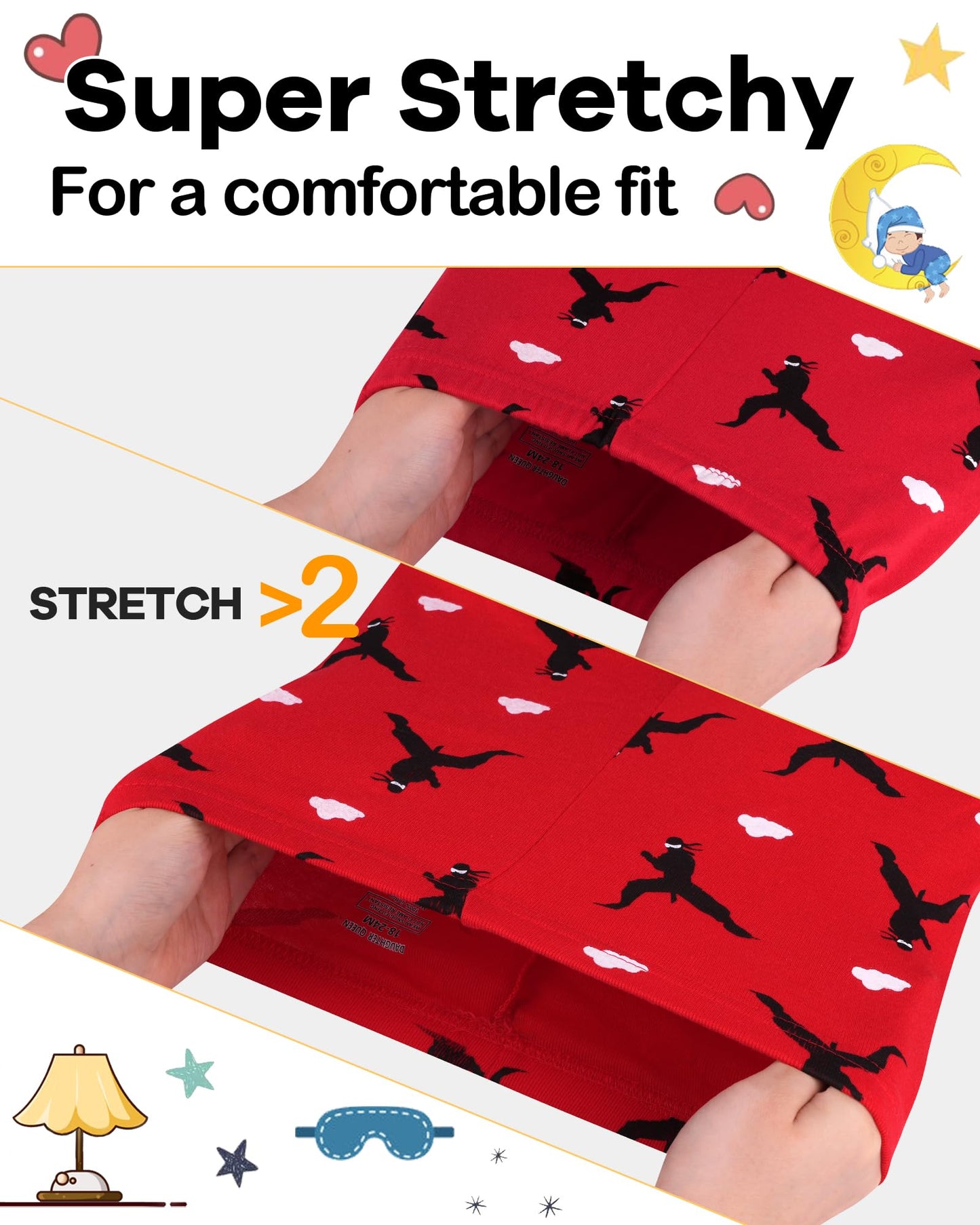 Daughter Queen Boys Pajamas 18-24 Months Summer Pjs Ninja Pj Sets Baby Toddler 100% Cotton Short Sleeve Jammies Sleepwear Sleepi