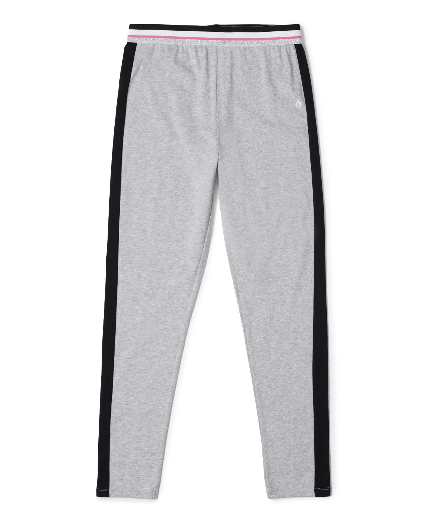 Jockey AG34 Girls Super Combed Cotton Elastane Stretch Slim Fit Leggings_Light Grey Melange_78 Yrs