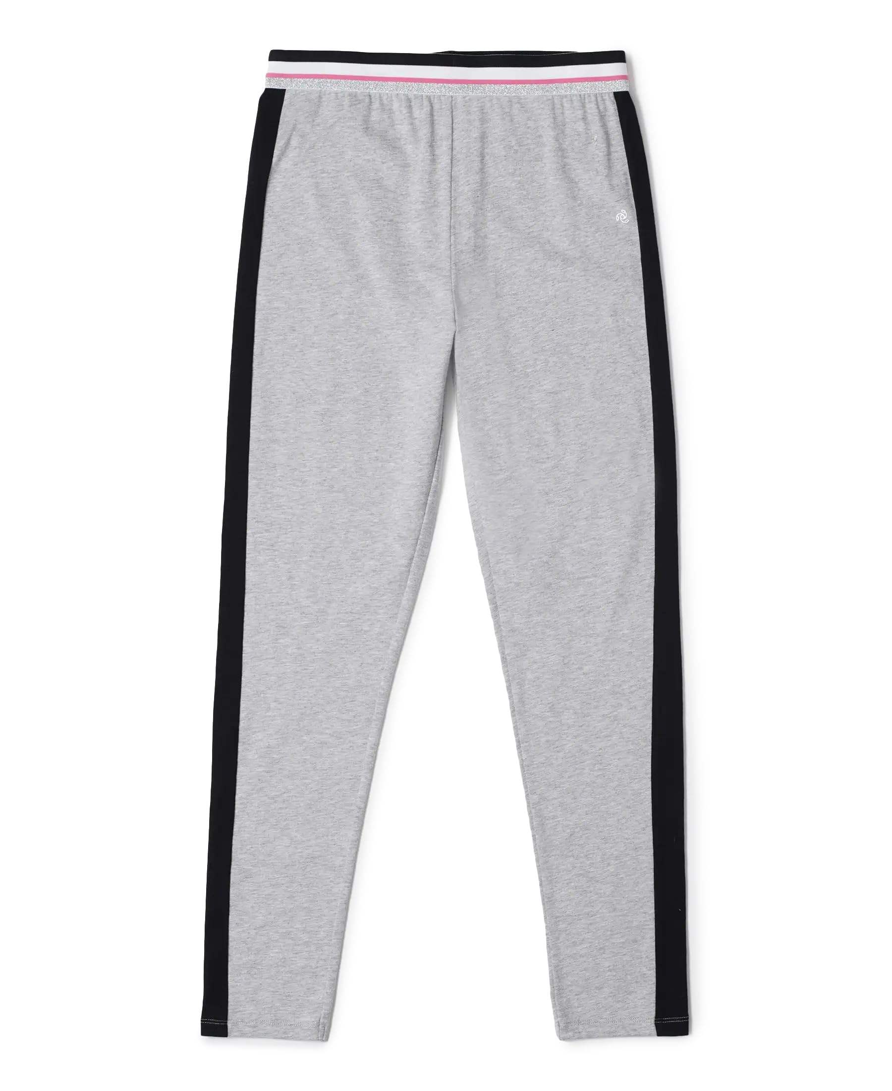 Jockey AG34 Girls Super Combed Cotton Elastane Stretch Slim Fit Leggings_Light Grey Melange_78 Yrs