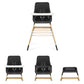 Dream On Me Nibble Wooden Compact High Chair In Black | Light Weight | Portable |Removable Seat Cover I Adjustable Tray I Baby A