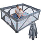 Foldable Baby Playpen, Yobear Playpen for Babies and Toddlers with 50 PCS Ocean Balls & 2 Handles, Indoor & Outdoor Kids Safety 