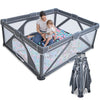 Foldable Baby Playpen, Yobear Playpen for Babies and Toddlers with 50 PCS Ocean Balls & 2 Handles, Indoor & Outdoor Kids Safety 