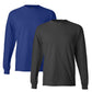 Hanes Mens 61 Oz Long-Sleeve Beefy-T(5186)-Deep Royalsmoke Gray-L