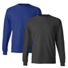 Hanes Mens 61 Oz Long-Sleeve Beefy-T(5186)-Deep Royalsmoke Gray-L