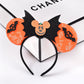 Eisyaa Halloween Minnie Ears Bow Headbands, Sequin Mickey Ears Halloween Bat Headband Glitter Party Princess Decoration Cosplay