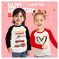 Tkria Little Kids Valentine Day Unisex Baby Raglan Long Sleeve Shirt Leopard I Love You Baseball Patchwork Shirt 2 Years