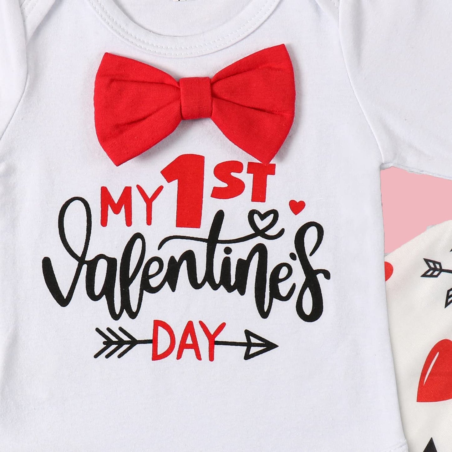 Vaiziq Baby Boys' Valentine'S Day Outfit (0-3Months) - Cotton Coordinated Set With Heart Pattern