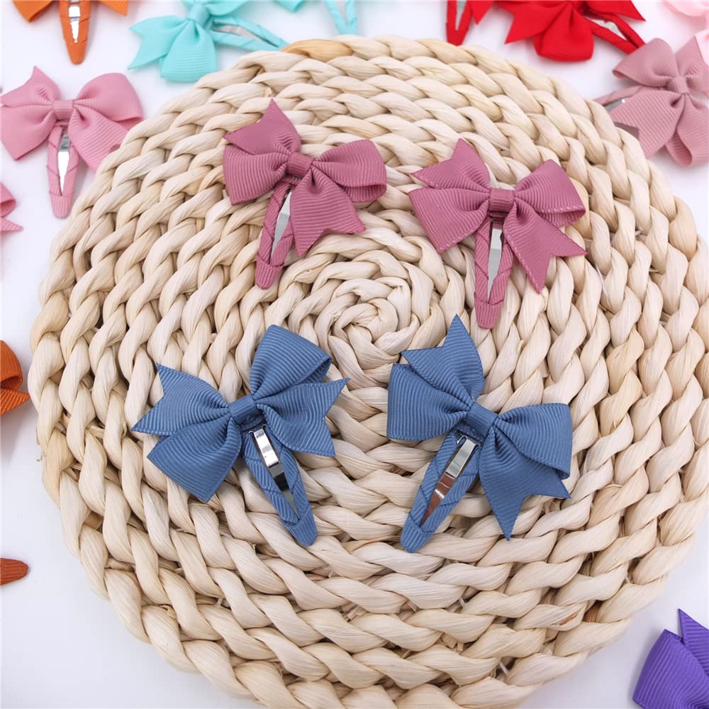 Baily 48 Pcs Tiny Pinwheel Bow Hair Snap Clips For Baby Toddler Littlle Girls Fine Hair Pins In Fringe Bangs (Pinwheel Snap Clip